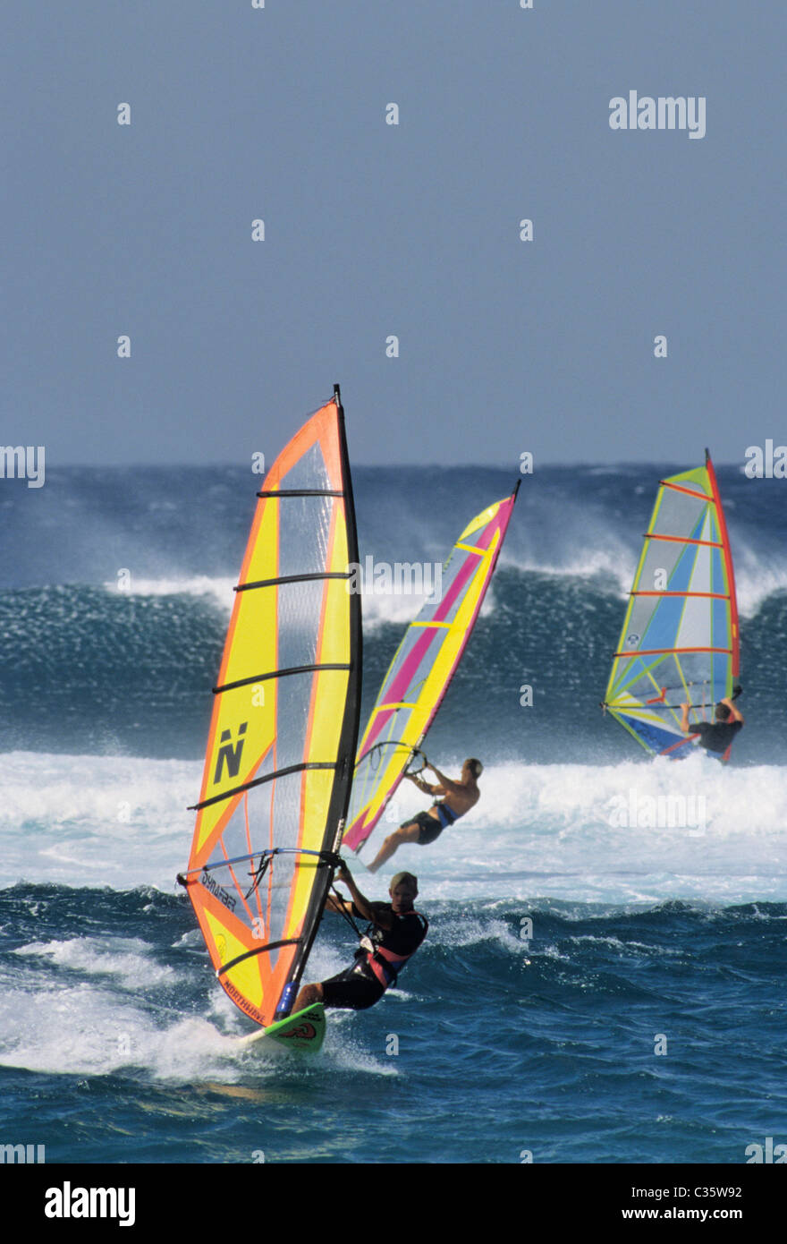 Windsurfing, Ocean, Maui, Hawaii, Hookipa Beach Stock Photo Alamy