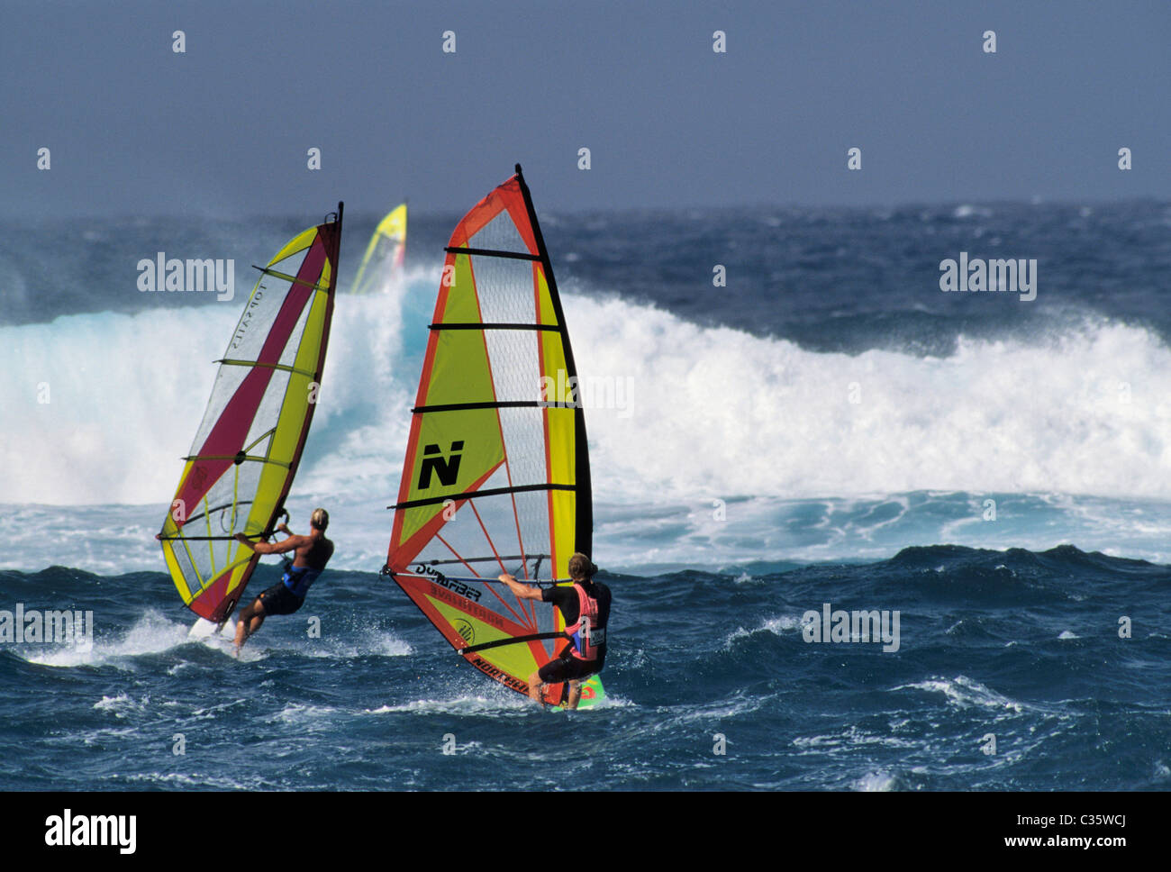Windsurfing, Ocean, Maui, Hawaii, Hookipa Beach Stock Photo Alamy