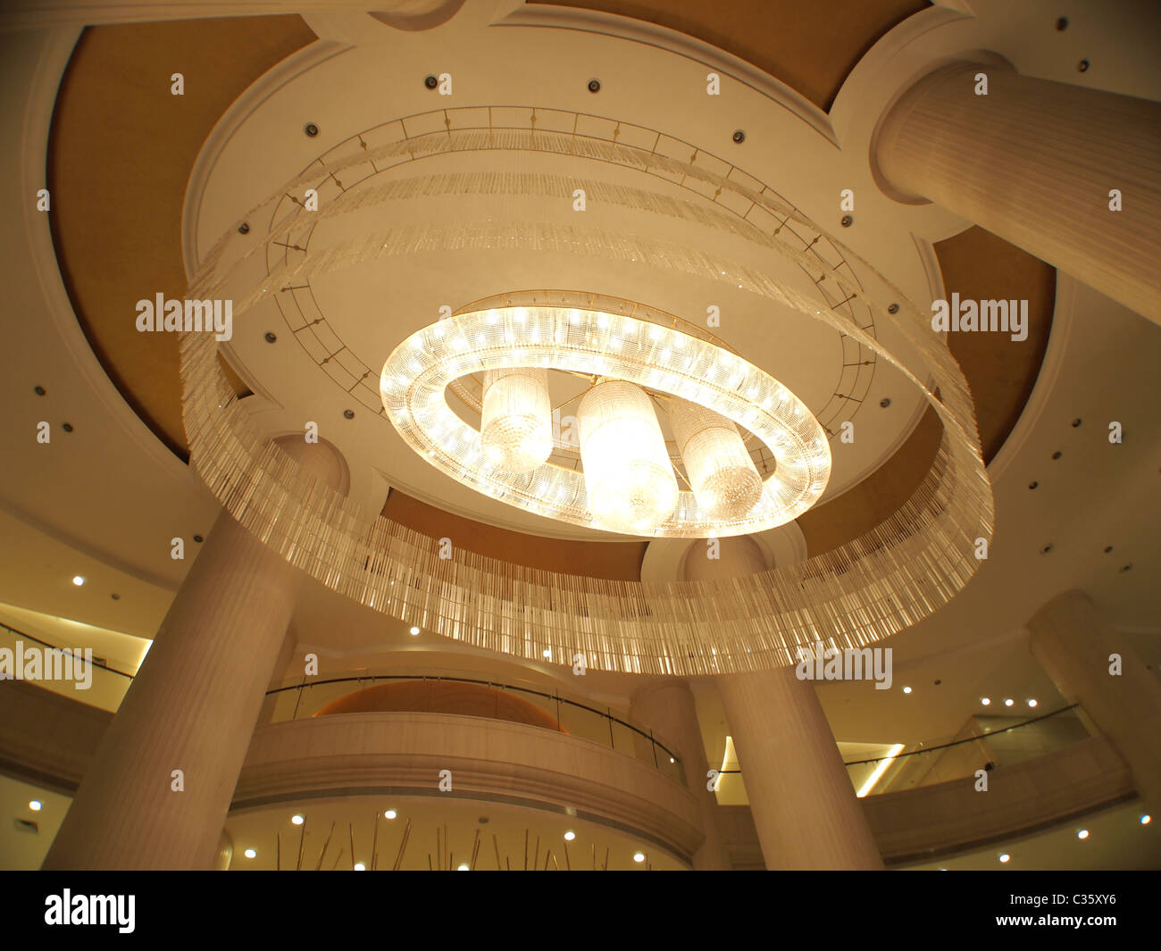 Grand Hotel Lobby Stock Photo