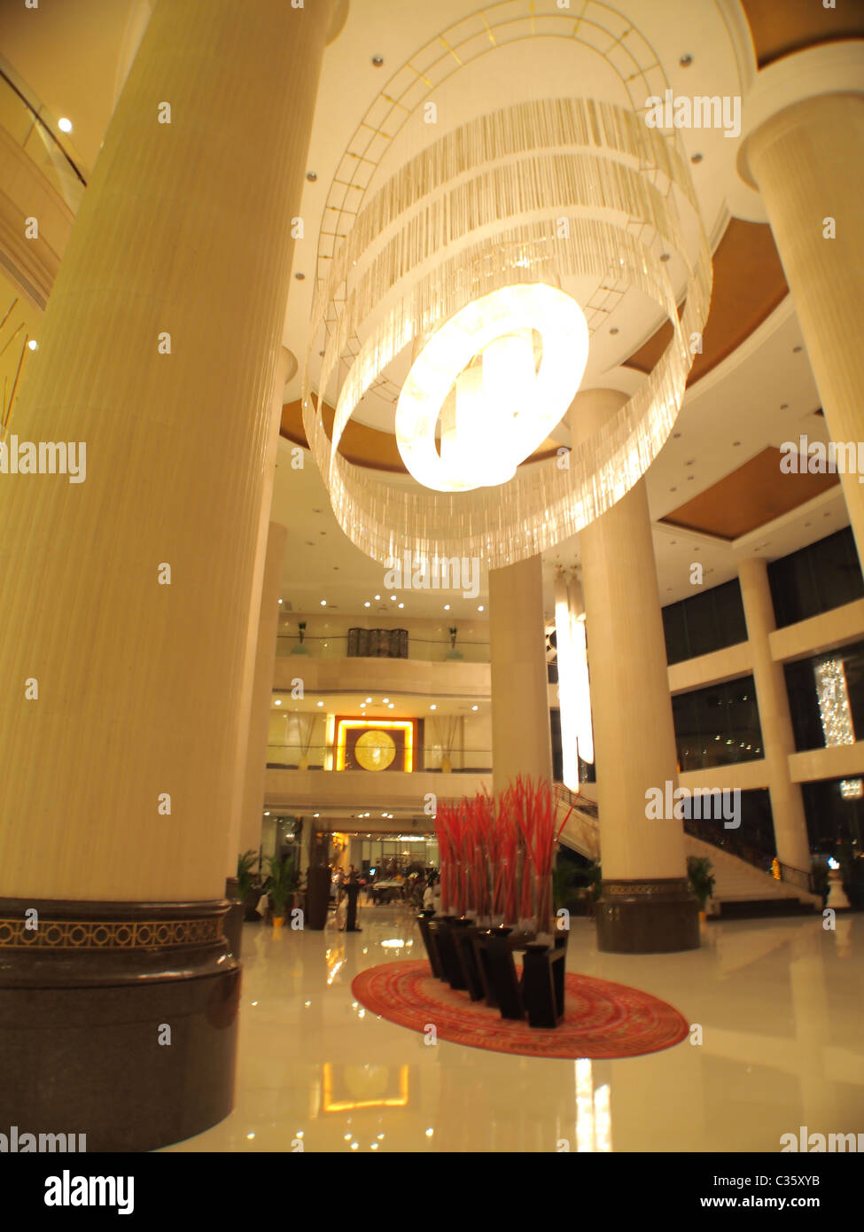 Grand Hotel Lobby Stock Photo