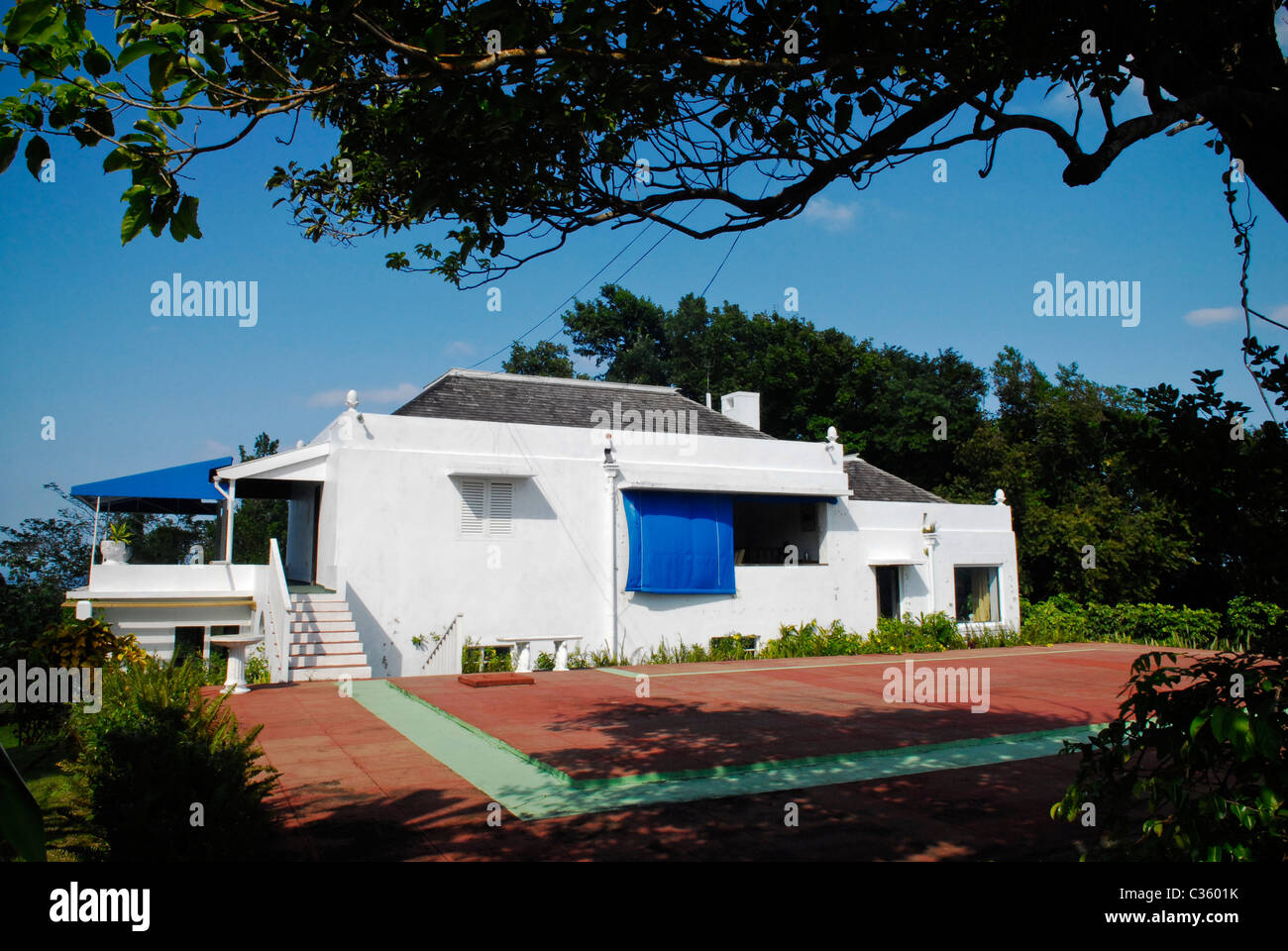 Exterior of Noel Coward home / studio at Firefly, the Jamaican home of