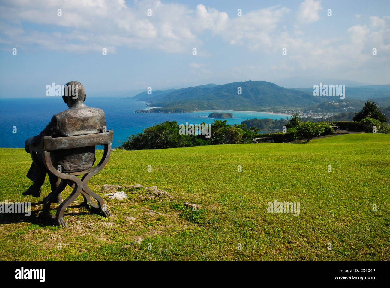 Sculpture of Noel Coward at Firefly, the Jamaican home of Noel Coward