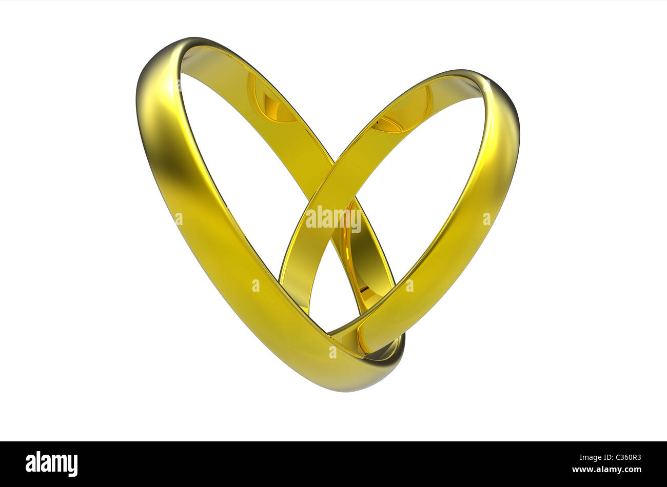 Two wedding rings, render, isolated on white Stock Photo Alamy