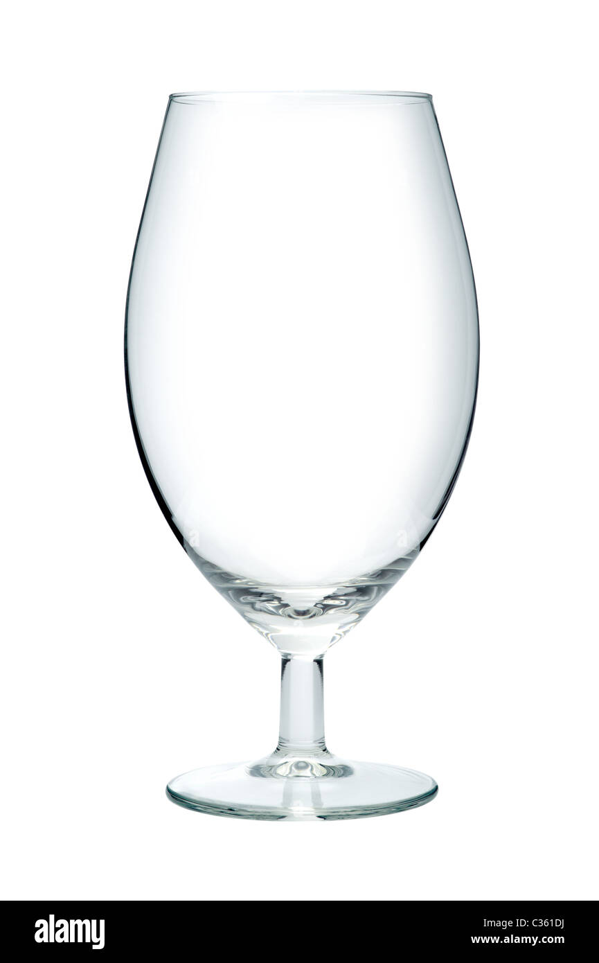 Empty beer glass, isolated on a white background Stock Photo