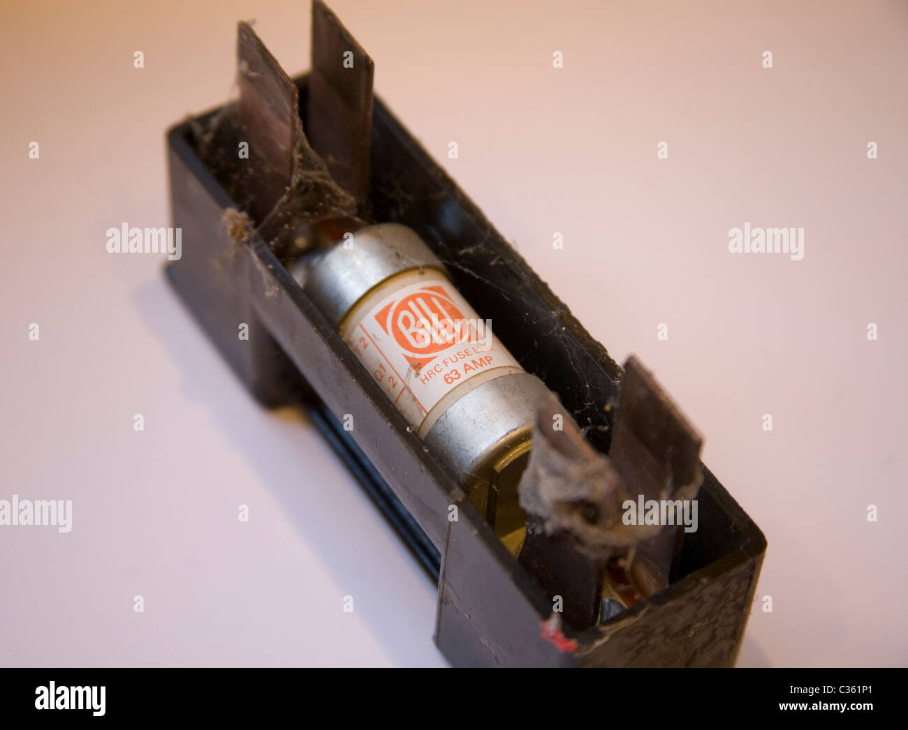 Large Heavy Duty Electrical Fuse holder Fuses Stock Photo Alamy