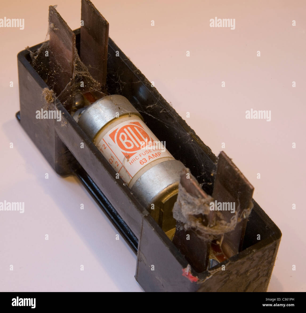 Large Heavy Duty Electrical Fuse holder Fuses Stock Photo Alamy