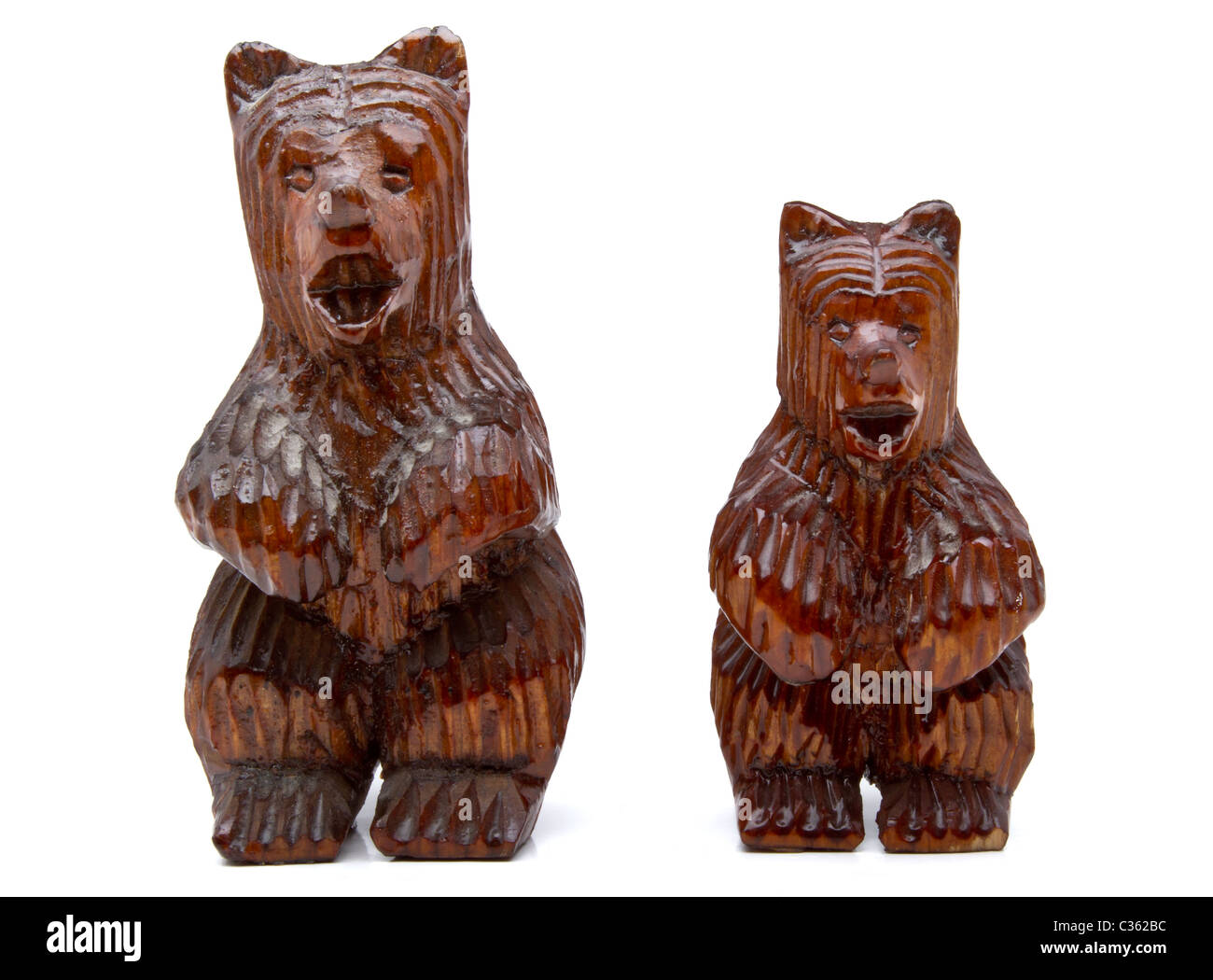Carved wooden bears Cut Out Stock Images & Pictures - Alamy