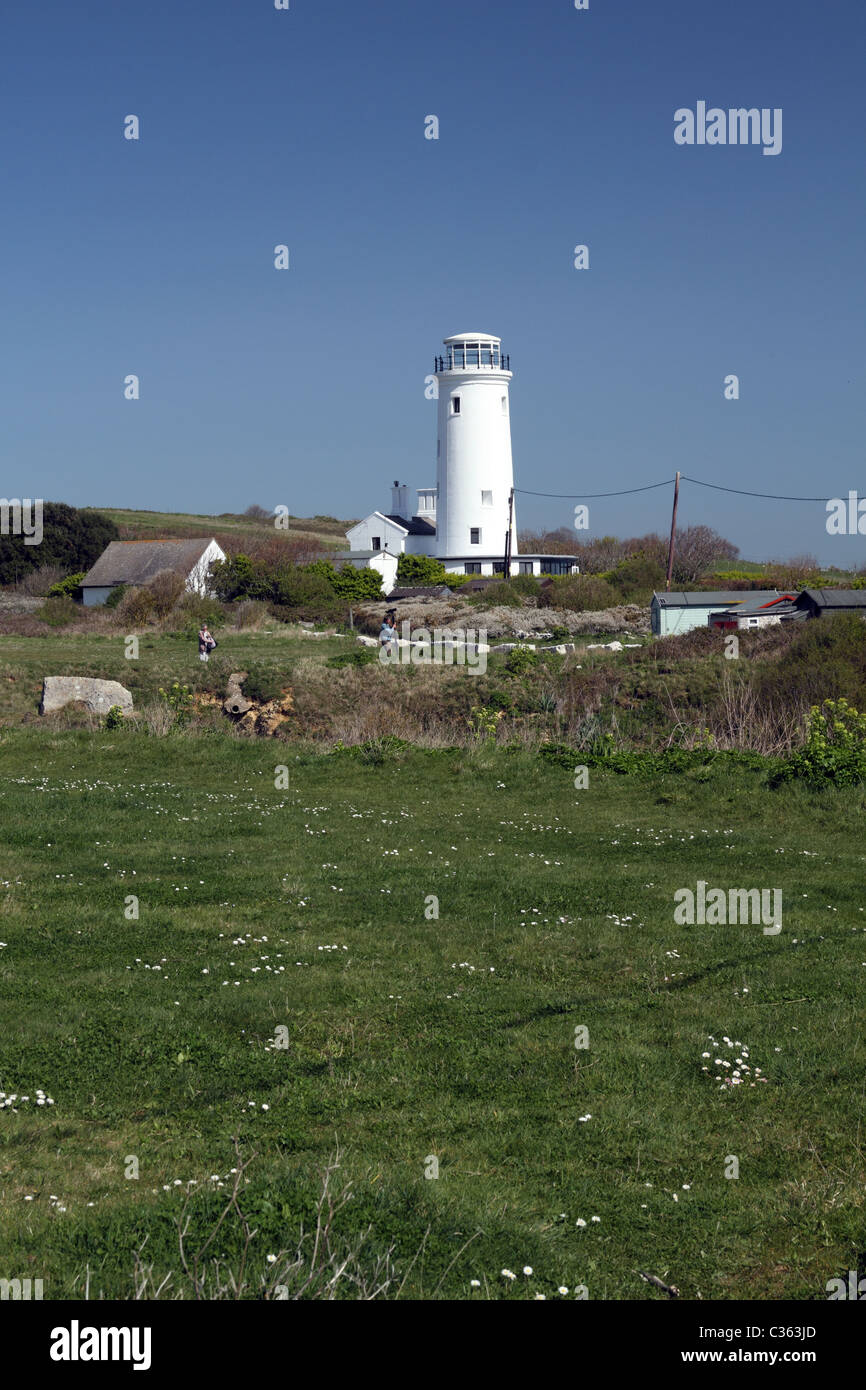 Portland Bill Bird Observatory and Field Centre, Dorset, England. Housed in the Old Lower Lighthouse. Stock Photo