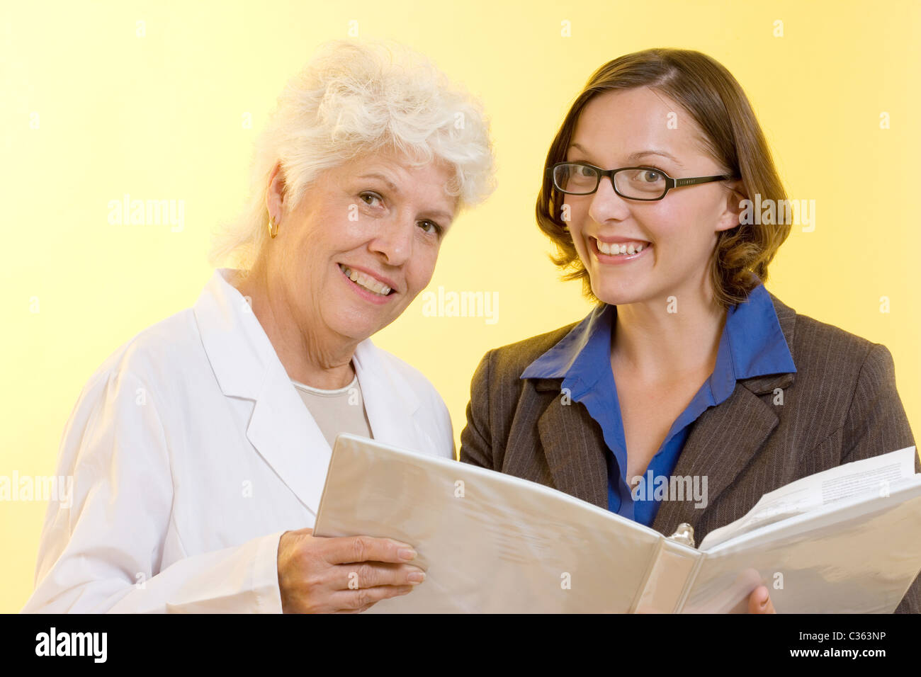 Healthcare Administrator with Doctor Stock Photo