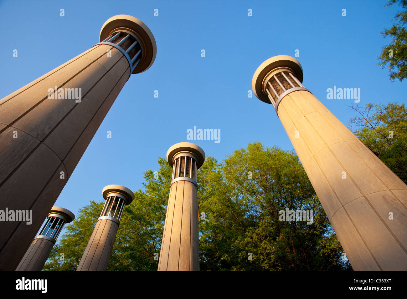 Carillon bell towers in Bicentennial Park, Nashville Tennessee USA Stock  Photo - Alamy