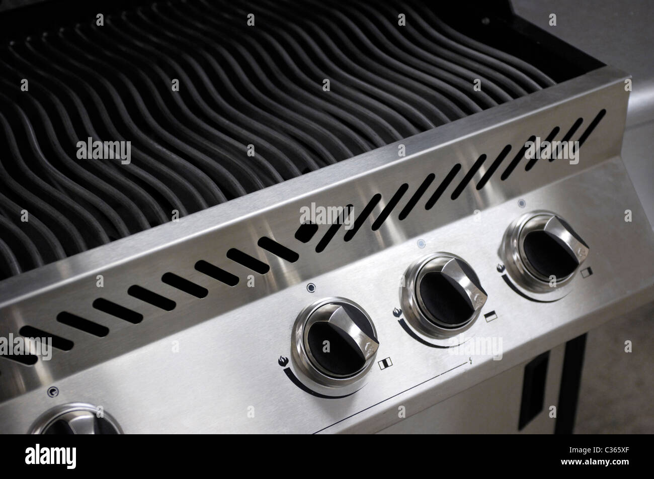Stainless steel barbecue closeup Stock Photo Alamy