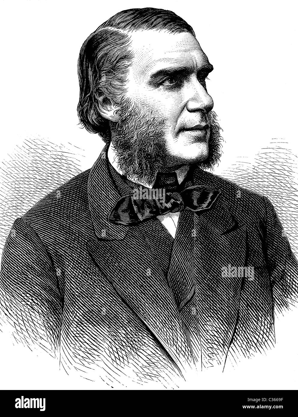 Karl von Scherzer, 1821-1903, Austrian diplomat and explorer, historical illustration, circa 1886 Stock Photo