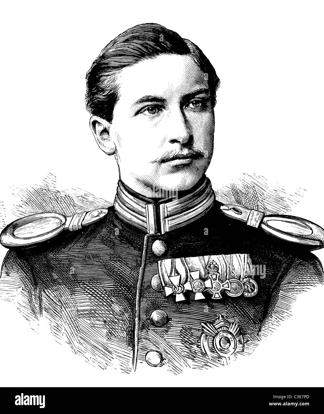 Prince Wilhelm of Prussia (1783-1851), historical illlustration, about 1886 Stock Photo