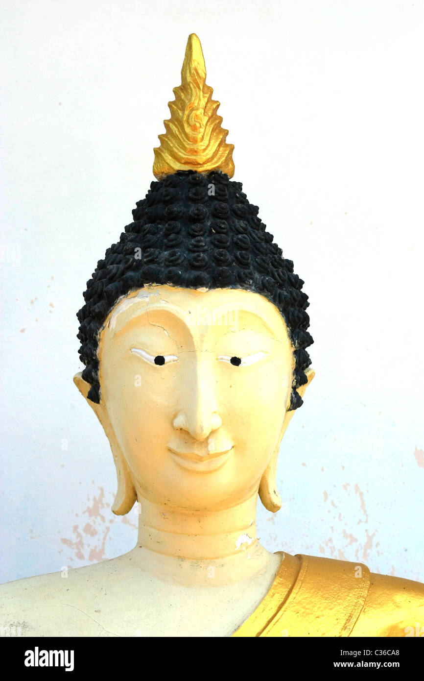 Head of Buddha in a temple on Koh Larn. Chonburi, Thailand Stock Photo