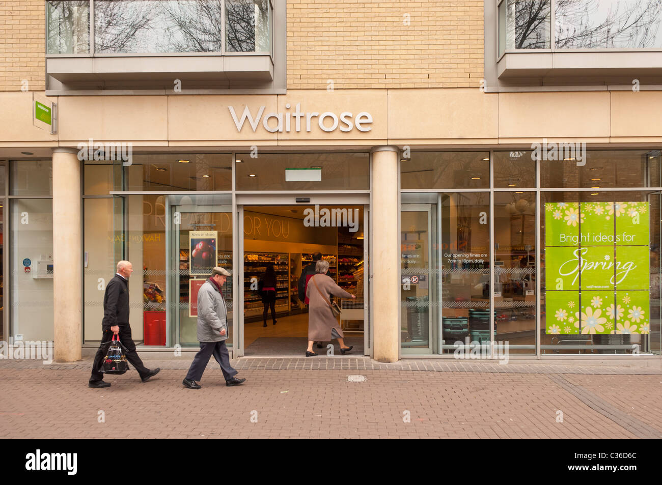 The Waitrose supermarket shop store in Cambridge , Cambridgeshire , England , Britain , Uk Stock Photo