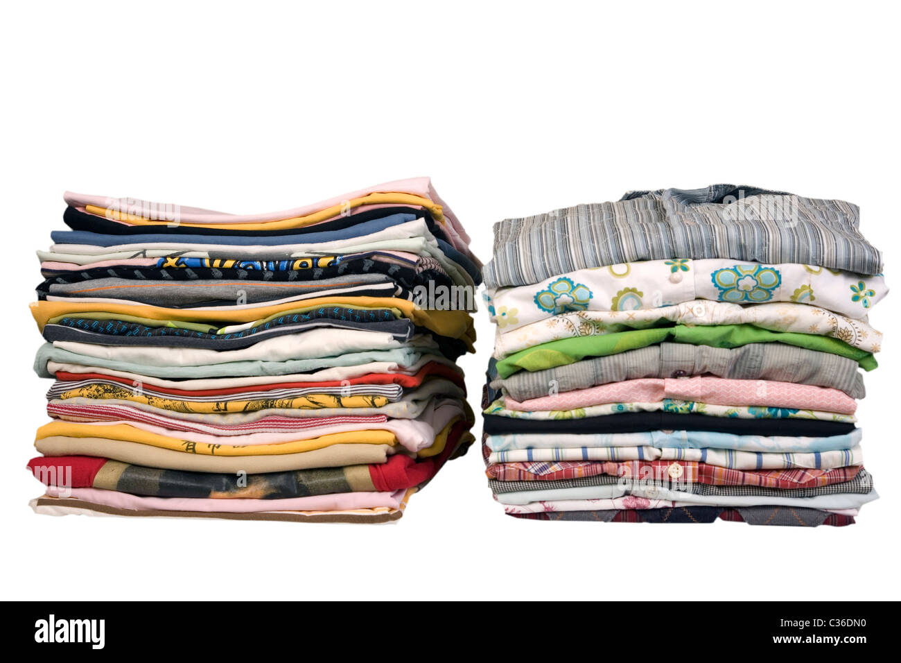 Folded shirt stack hi-res stock photography and images - Alamy