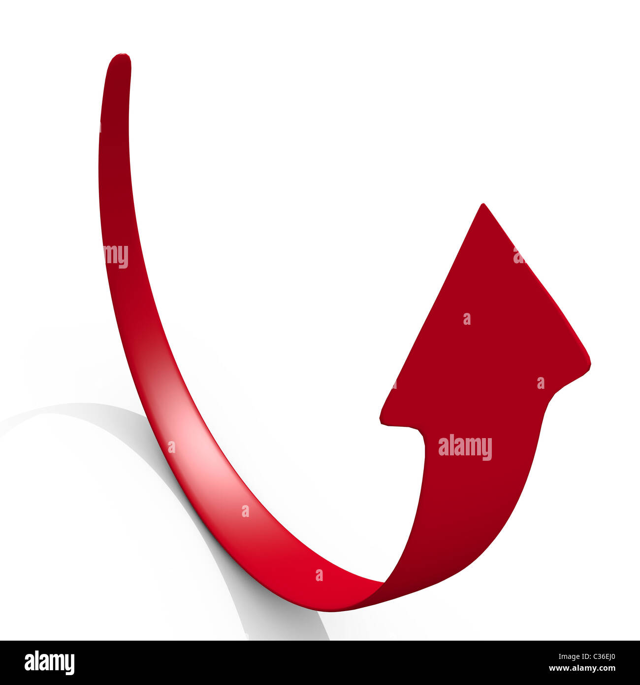 3D red arrow computer render Stock Photo - Alamy