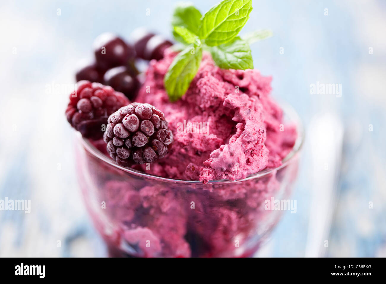 berry dessert Stock Photo