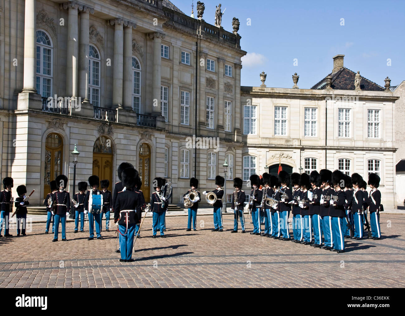 A Livgarden royal Life Guard Military Band Performing In Front Of a-livgarden-royal-life-guard-military-band-performing-in-front-of