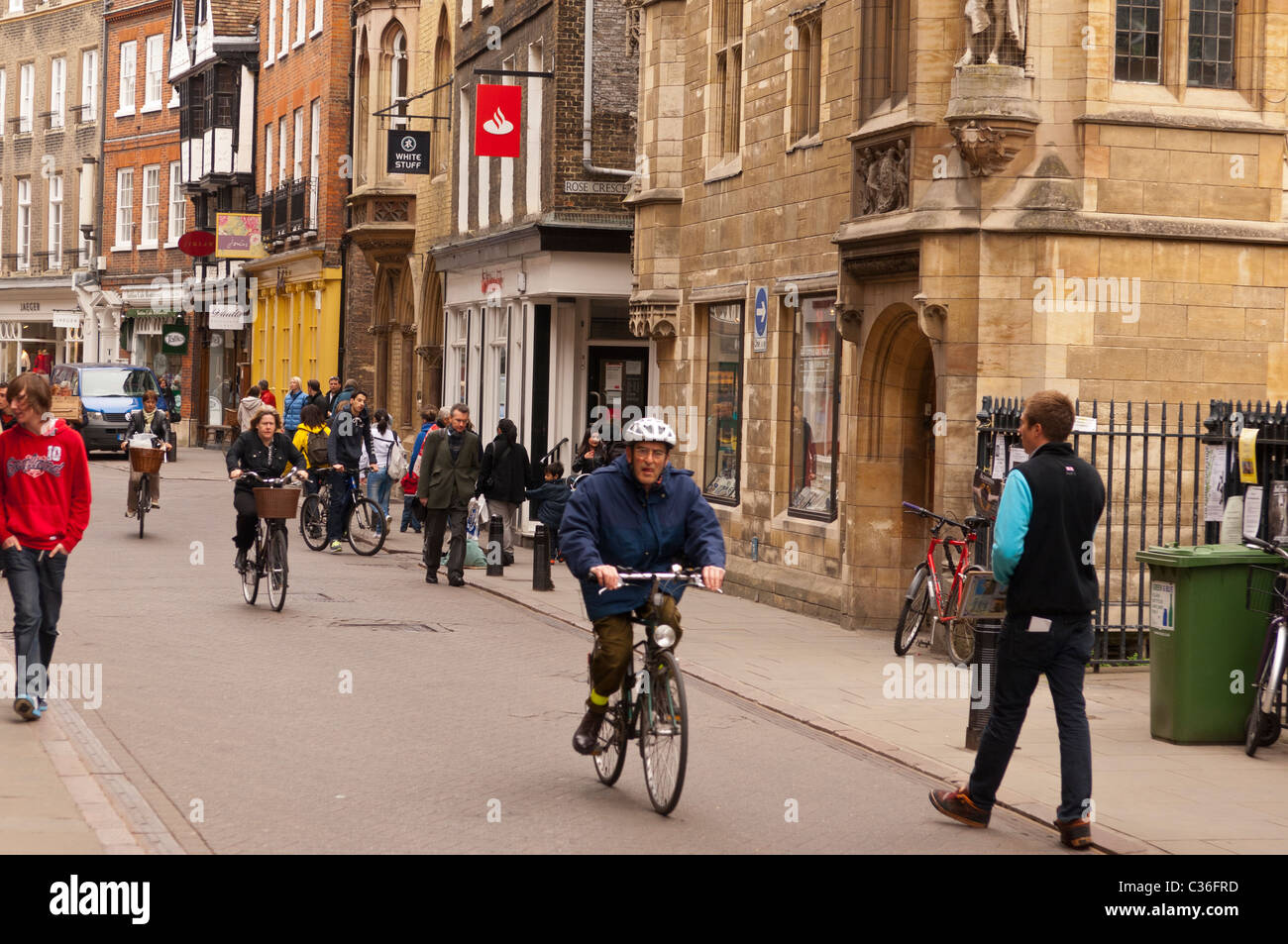 A typical street scene in Cambridge , Cambridgeshire , England , Britain , Uk Stock Photo