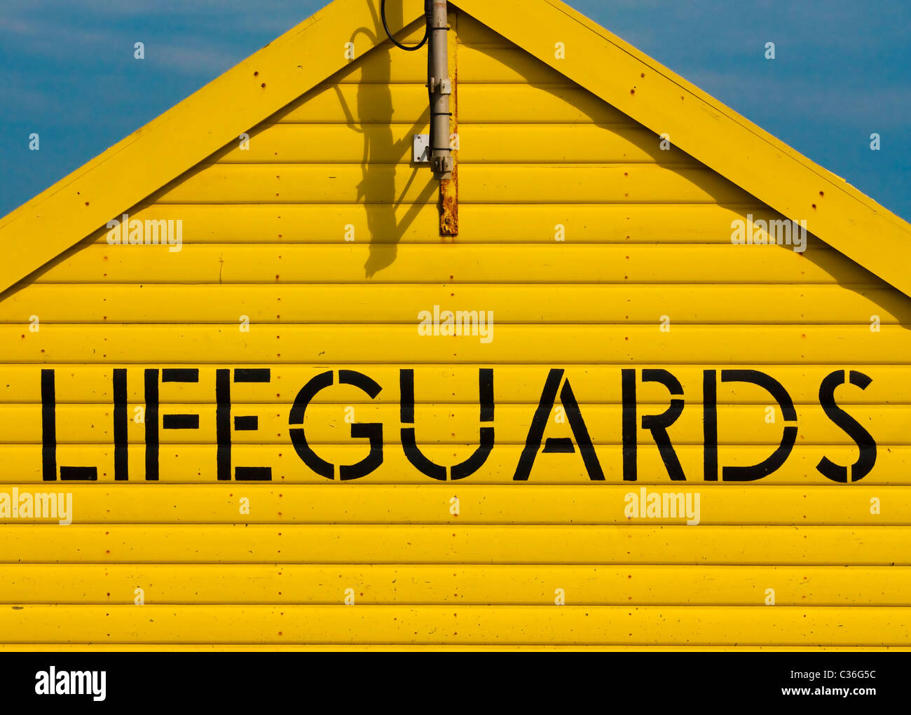 old lifeguards station by the beach in southwold, uk Stock Photo