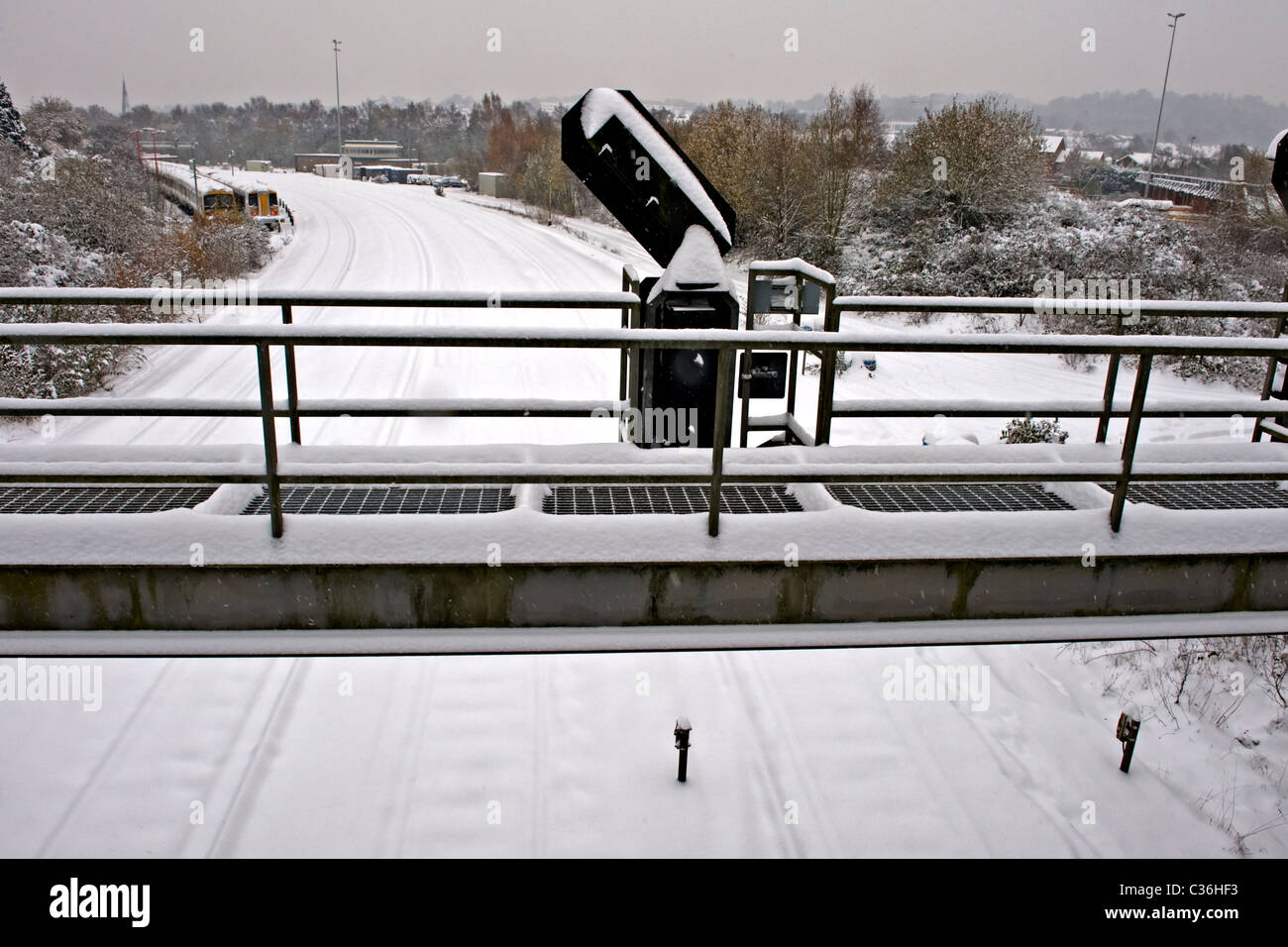 Snow buried railway tracks hires stock photography and images Alamy