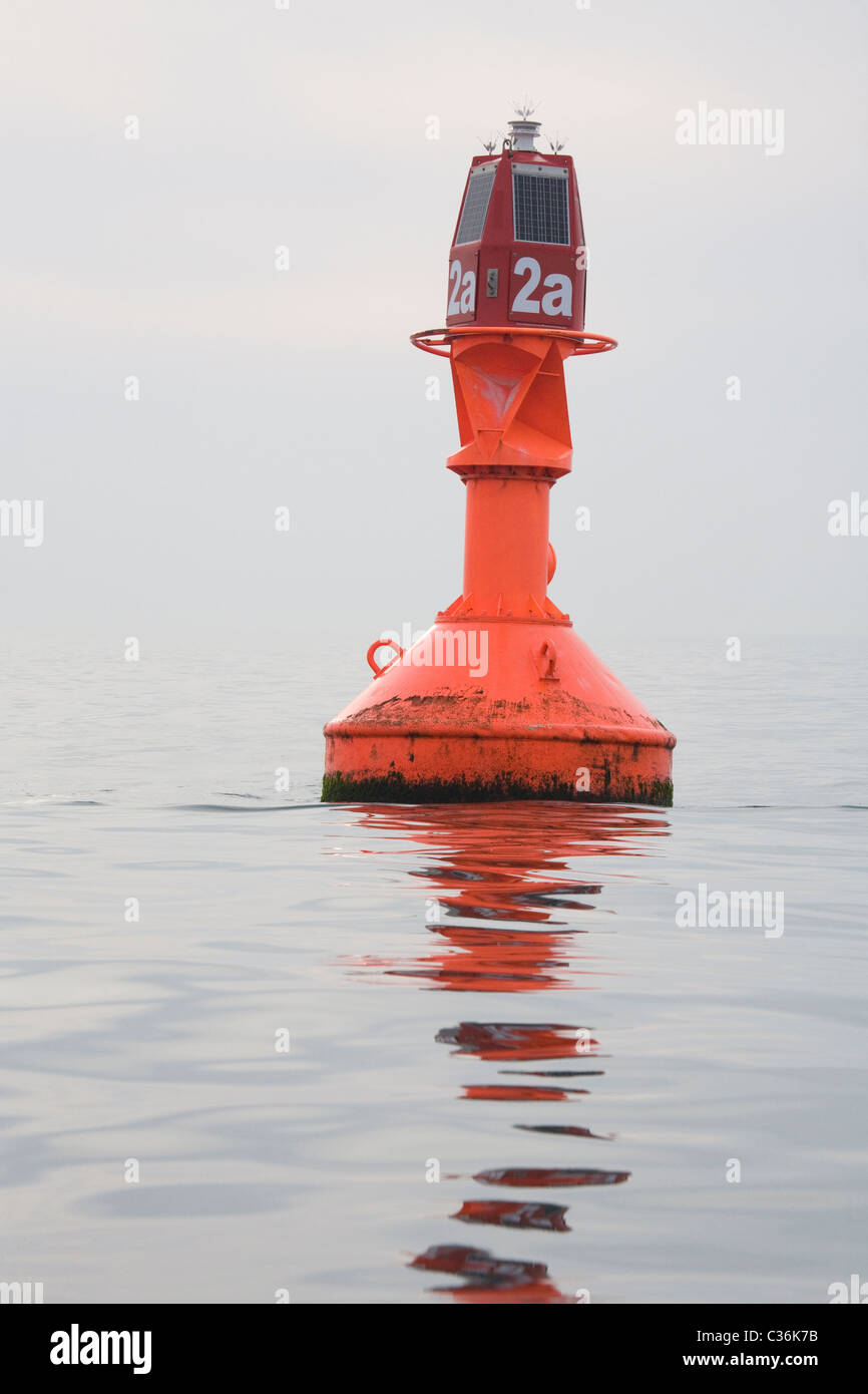 Red Port Channel Navigation Marker Buoy Borkum Germany Stock Photo Alamy
