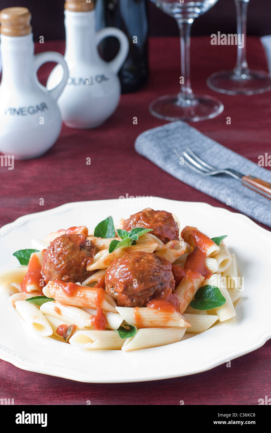 Tasty meatballs in rich tomato sauce Stock Photo Alamy