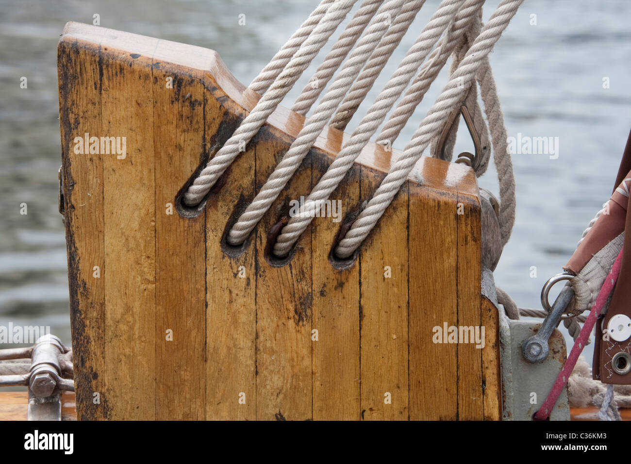 Traditional Boat Rope Rigging Heiligenhafen Germany Stock Photo Alamy