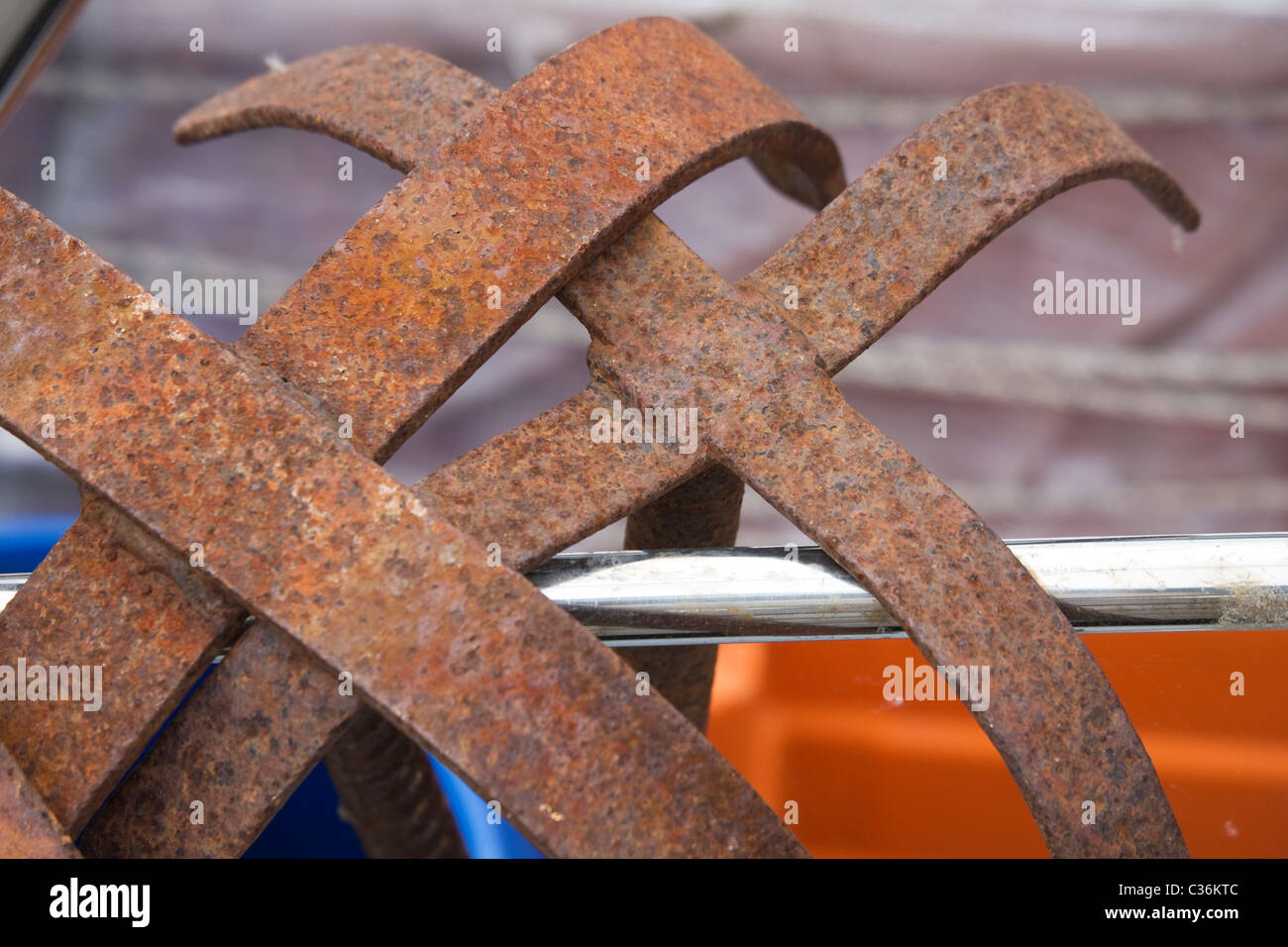 Rusted Dinghy Anchors Stock Photo - Alamy