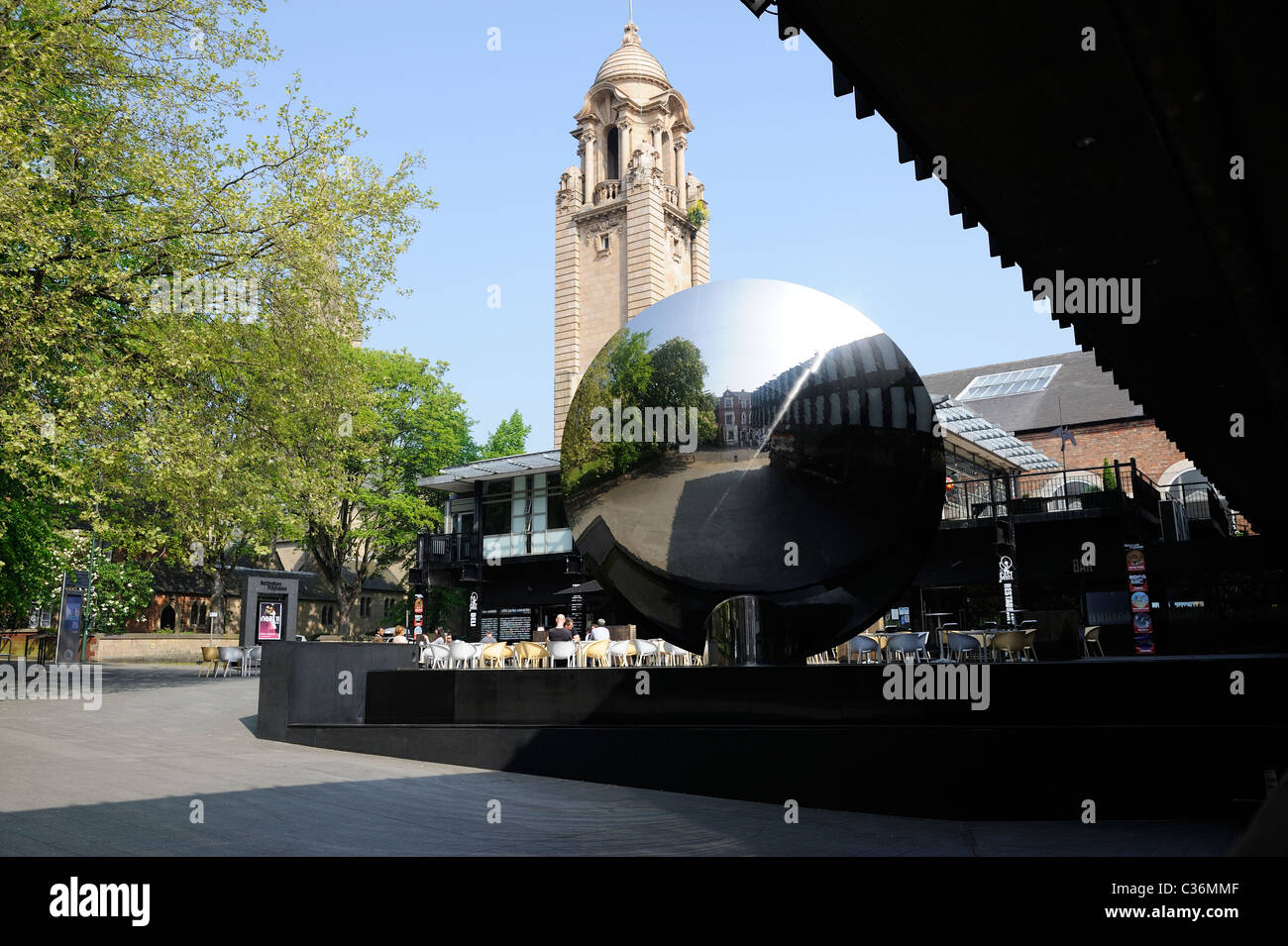 Stock photo of the Anish Kapoor sky mirror in Nottingham. Stock Photo