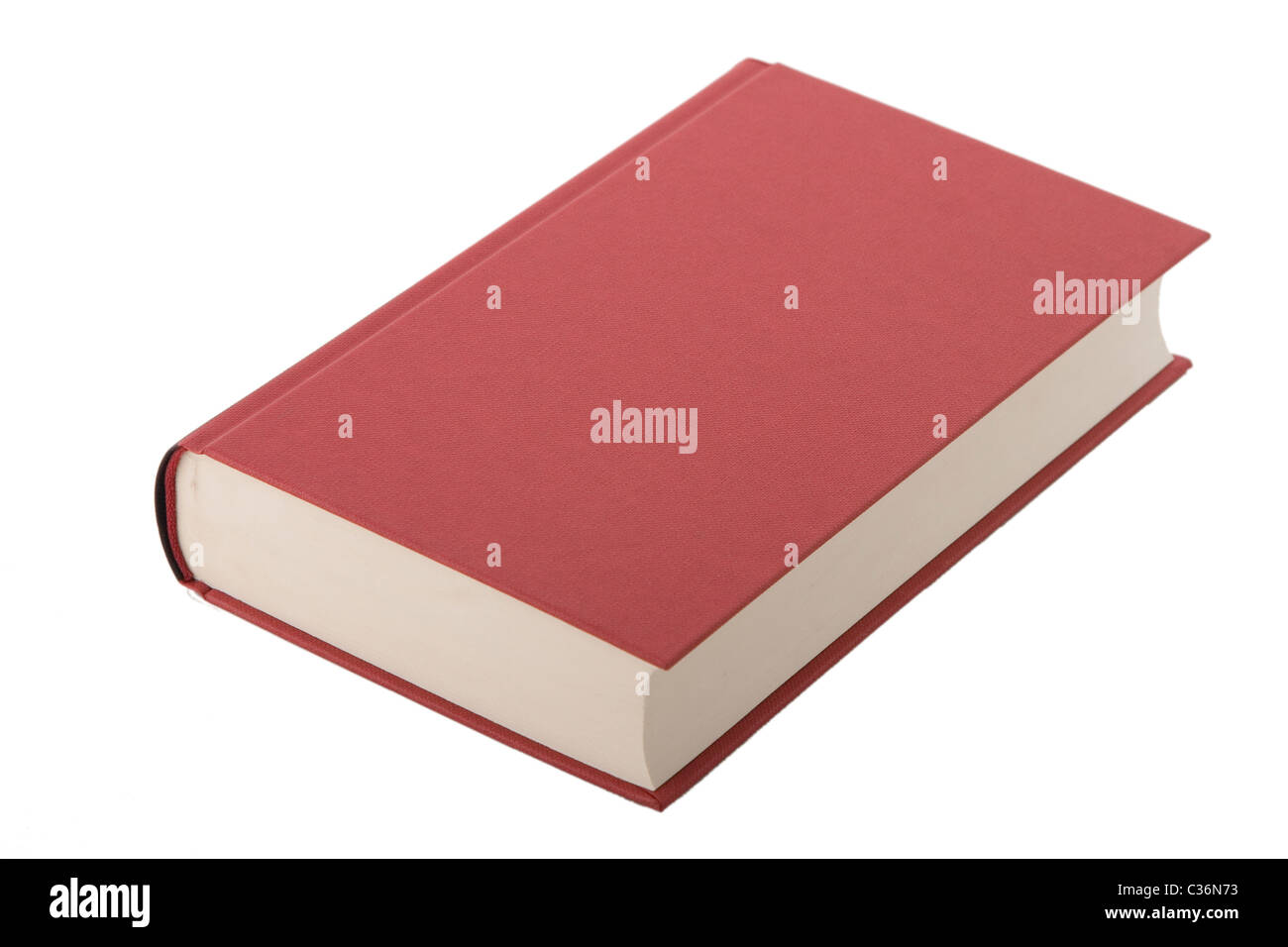 Brand new red hardcover book with blank cover Stock Photo