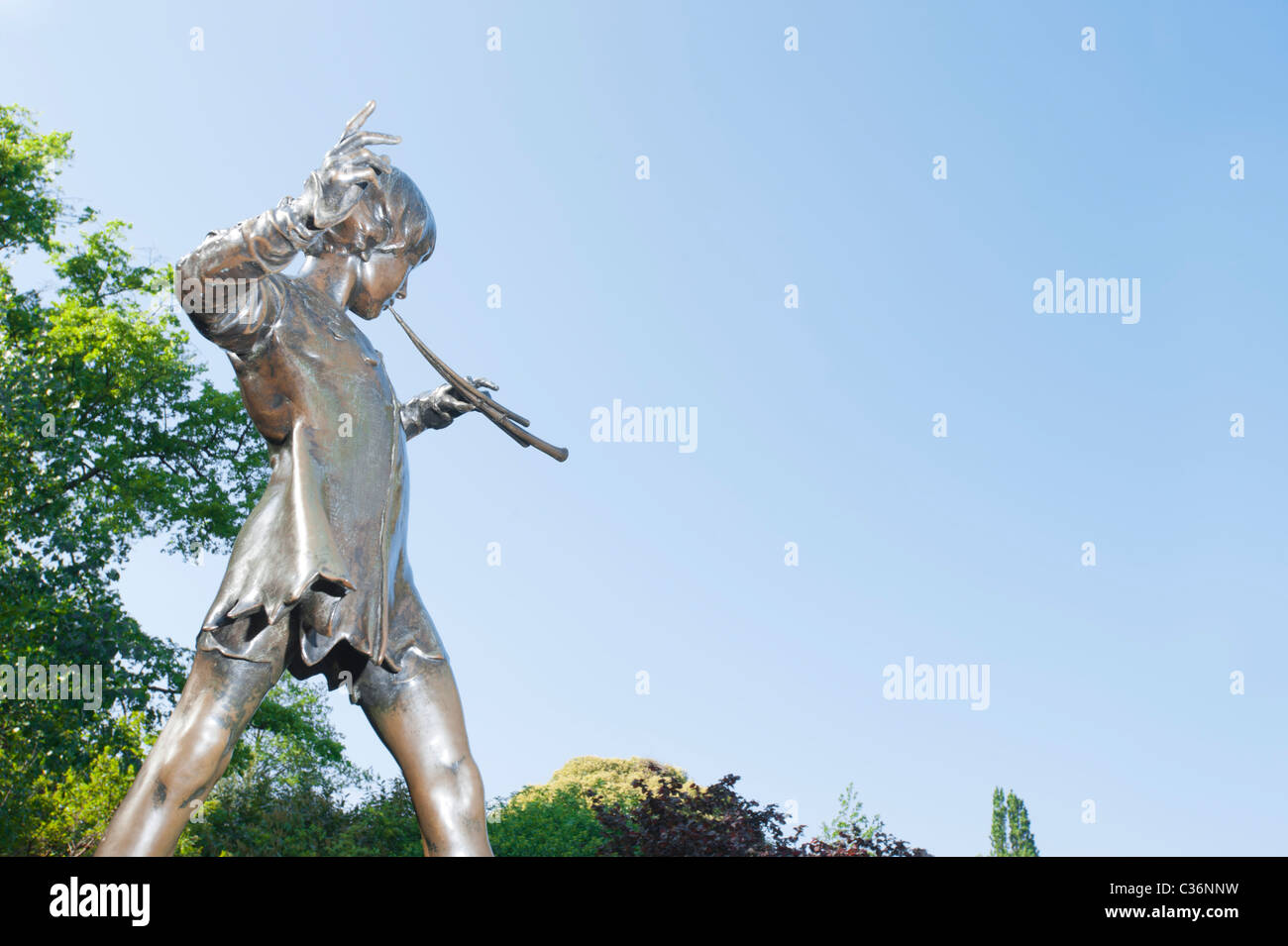 Statue of Peter Pan (The fictional character created by J.M.Barrie) in