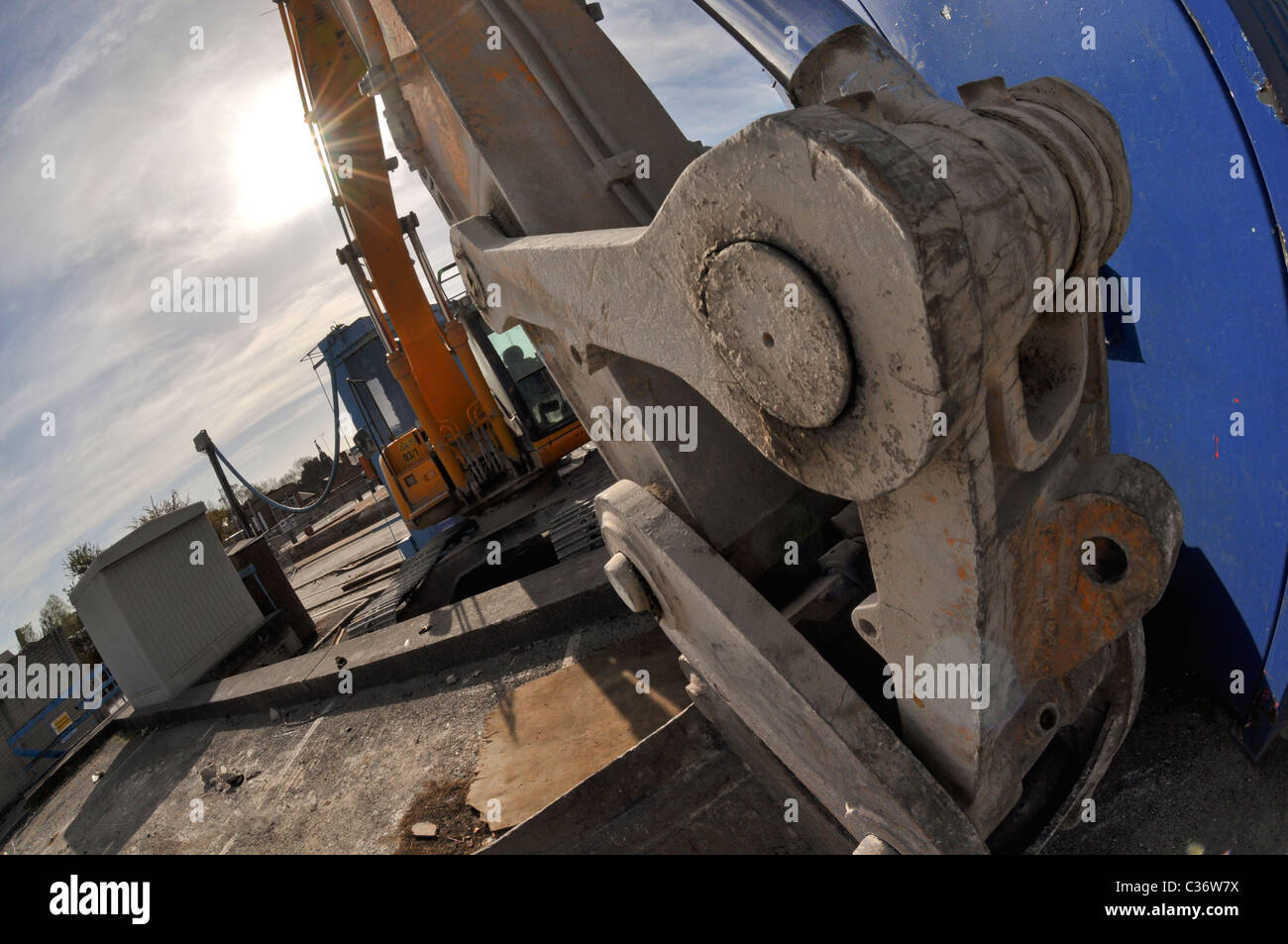 JCB Digger arm and bucket Stock Photo Alamy