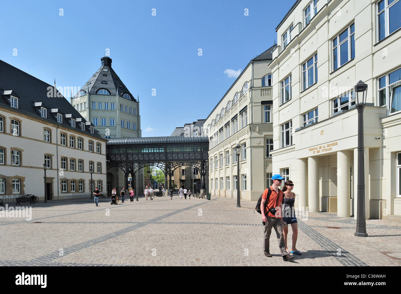 The cité judiciaire / Judiciary City on the Saint-Esprit plateau at Luxembourg, Grand Duchy of Luxembourg Stock Photo