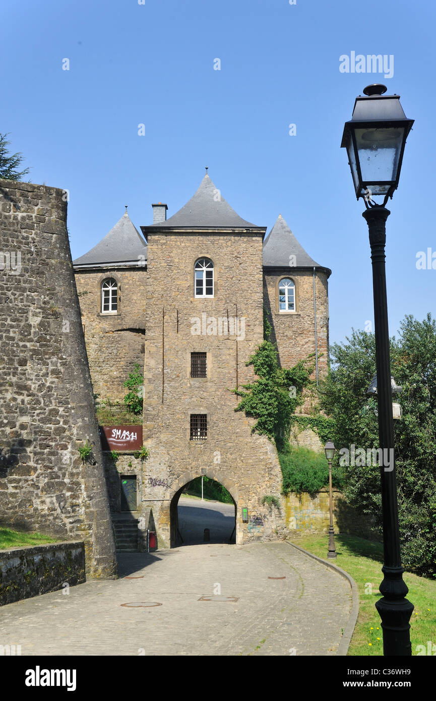 The city gate Trois Tours / Three Towers at Luxembourg, Grand Duchy of Luxembourg Stock Photo