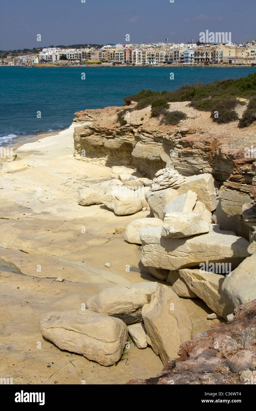 Pretty Bay Birzebbugia pretty bay isle of malta Stock Photo - Alamy