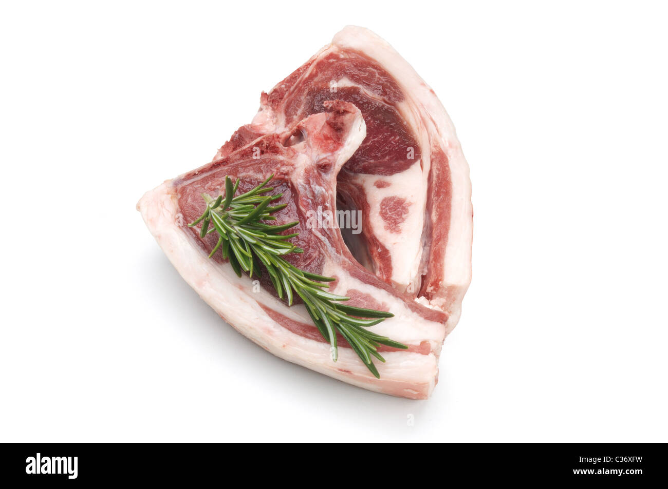 Fresh Lamb Cutlet With Rosemary, Parsley And Pepper On Light Wooden  Background. Stock Photo, Picture and Royalty Free Image. Image 86258847.