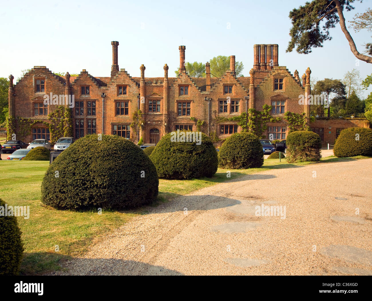 Elizabethan manor house Seckford Hall near Woodbridge Suffolk England
