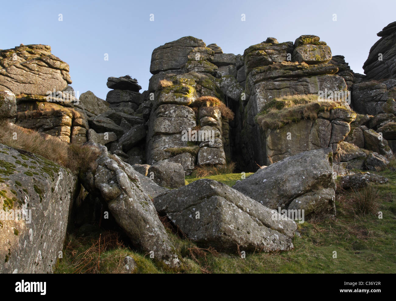 Hound Tor on Dartmoor Stock Photo