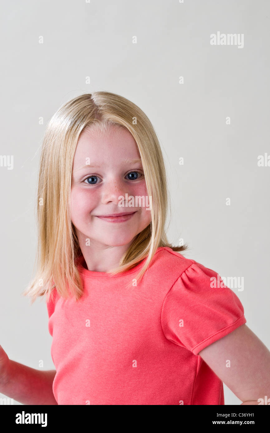 5-6 year old girl. MR © Myrleen Pearson Stock Photo