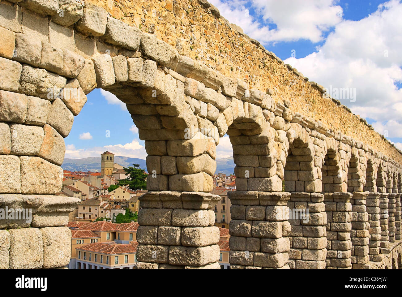 Segovia Aquädukt - Segovia Aqueduct 08 Stock Photo