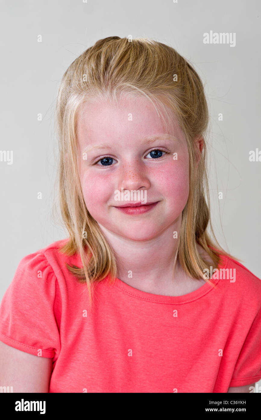 5-6 year old girl. MR © Myrleen Pearson Stock Photo