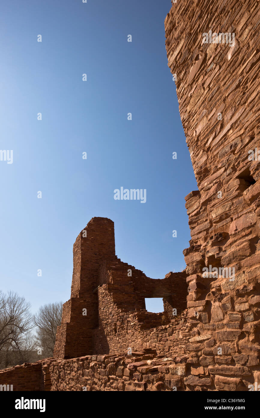 The Spanish colonial church at Quarai, Salinas Pueblo Missions National Monument, New Mexico, USA. Stock Photo