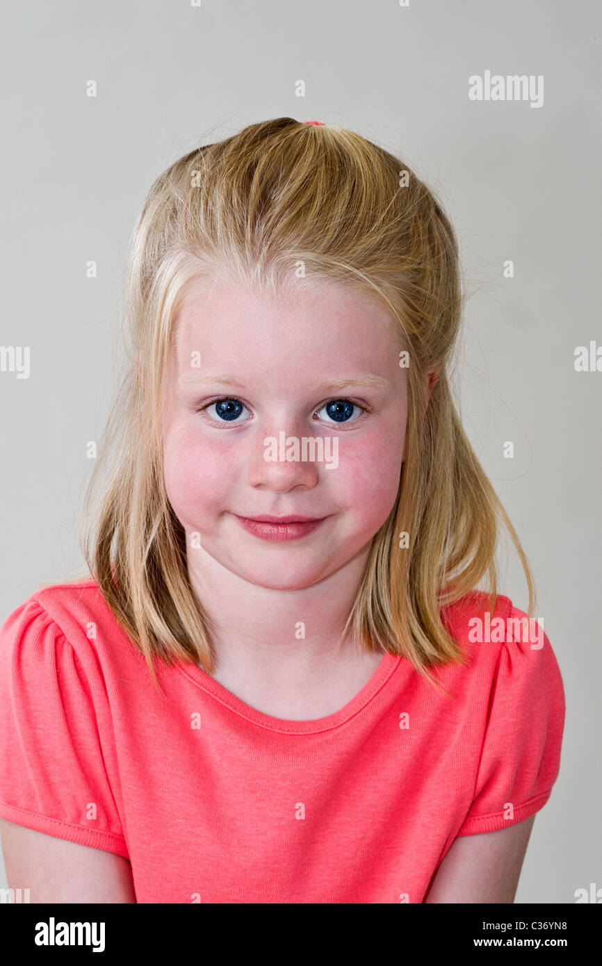 5-7 year old girl. MR © Myrleen Pearson Stock Photo
