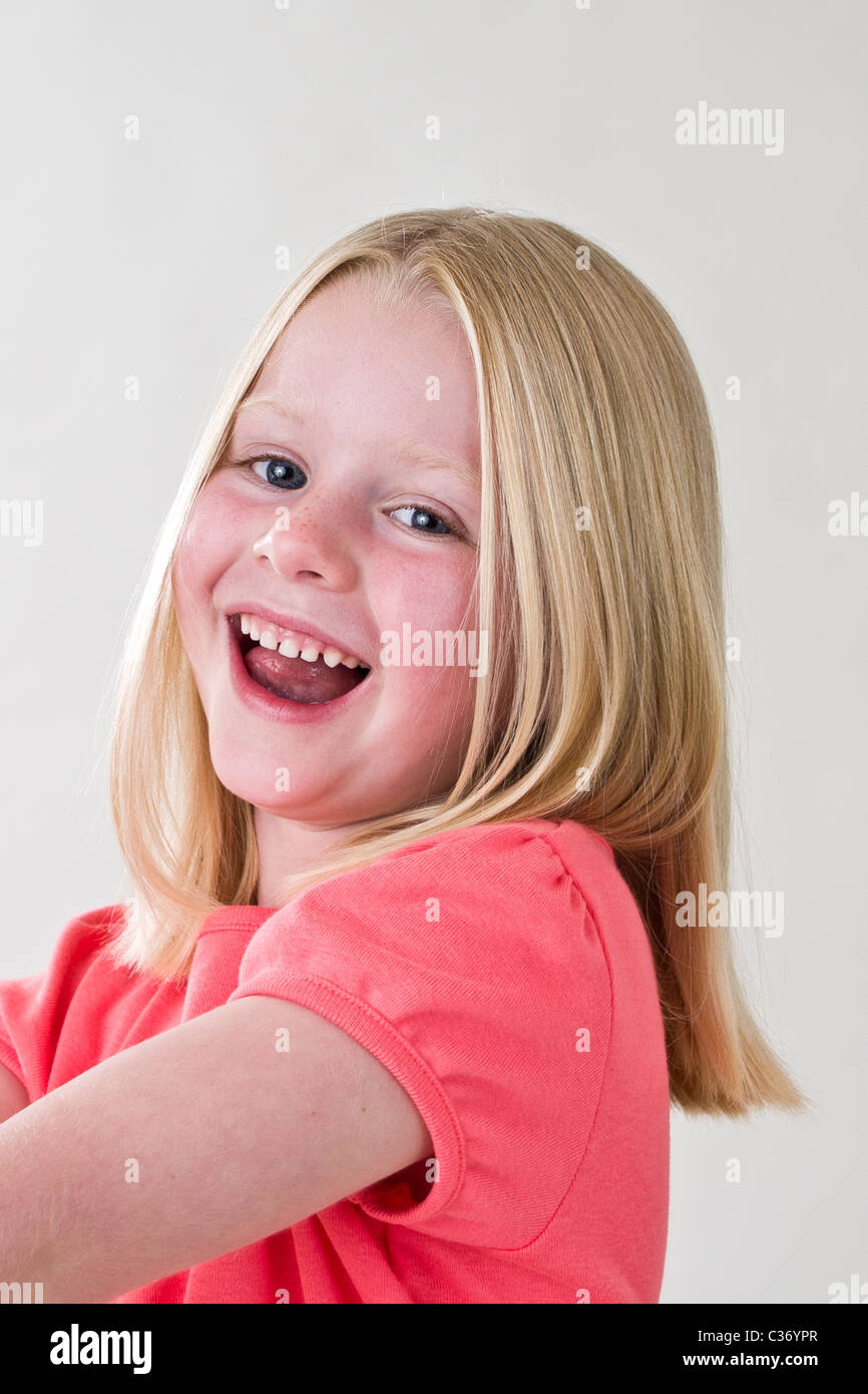 6 year old girl.children having fun MR © Myrleen Pearson. .......Ferguson Cate Stock Photo