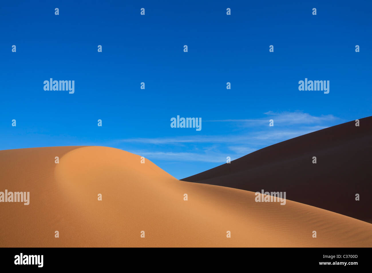 Desert sand dunes Stock Photo