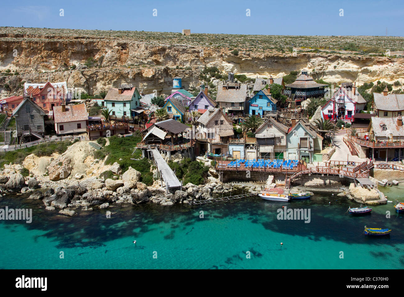 Popeye Village Island Of Malta Mediteranean Stock Photo Alamy Popeye Village Island Of Malta Mediteranean Stock Photo Alamy
