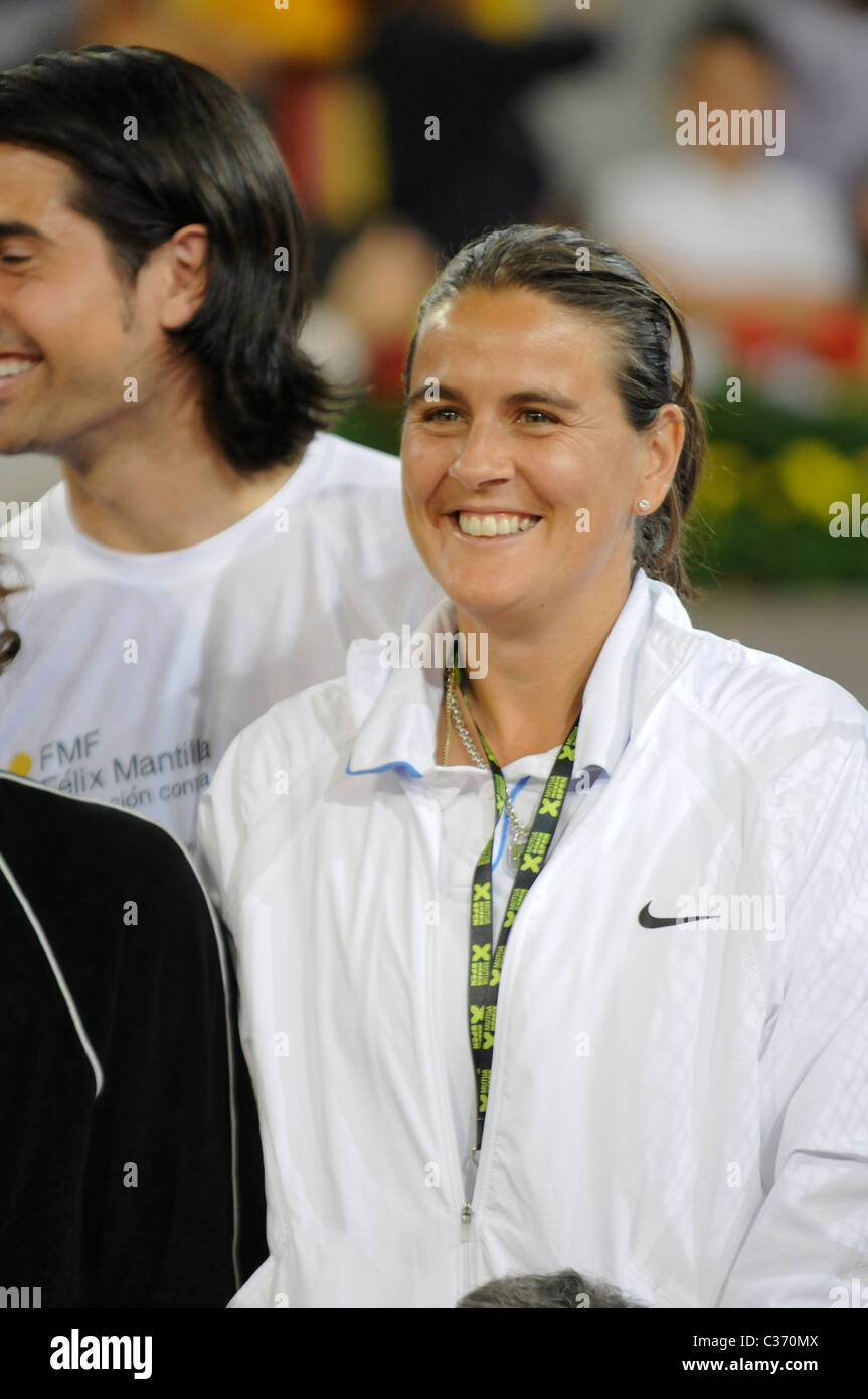 Conchita Martinez at 'Por Un Reves al Sol' at Tennis Open, an event organized by Felix Mantilla Foundation against skin cancer Stock Photo