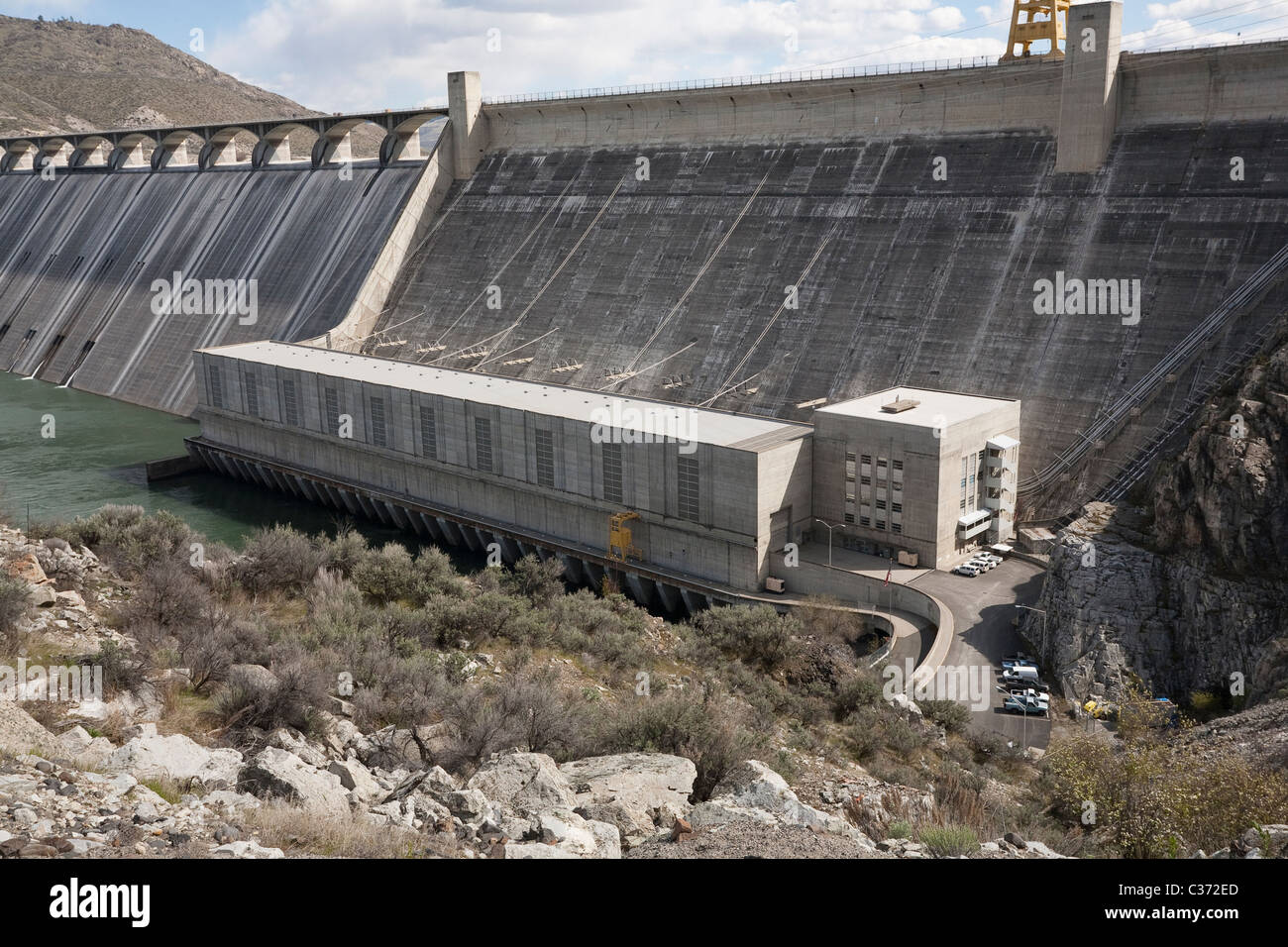 Power Station at the Grand Coulee Dam, Grant County, Washington Stock